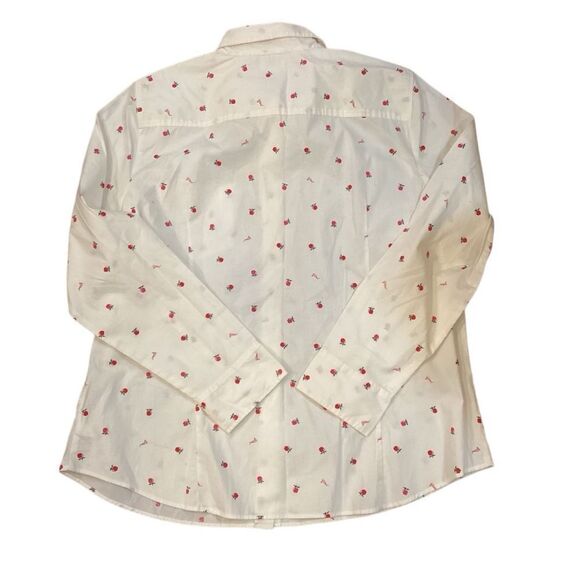 NWT J. Crew Factory apples teacher button-up cotton poplin shirt - Picture 3 of 9